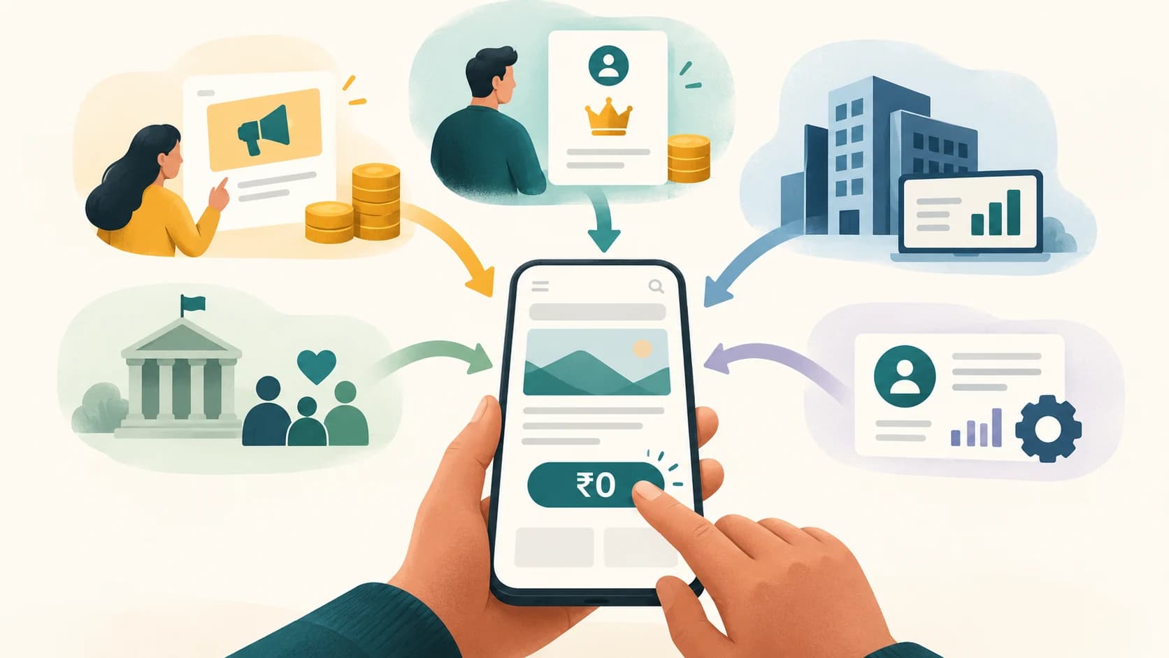Free online service funded by advertising, paying subscribers, business customers and other sources