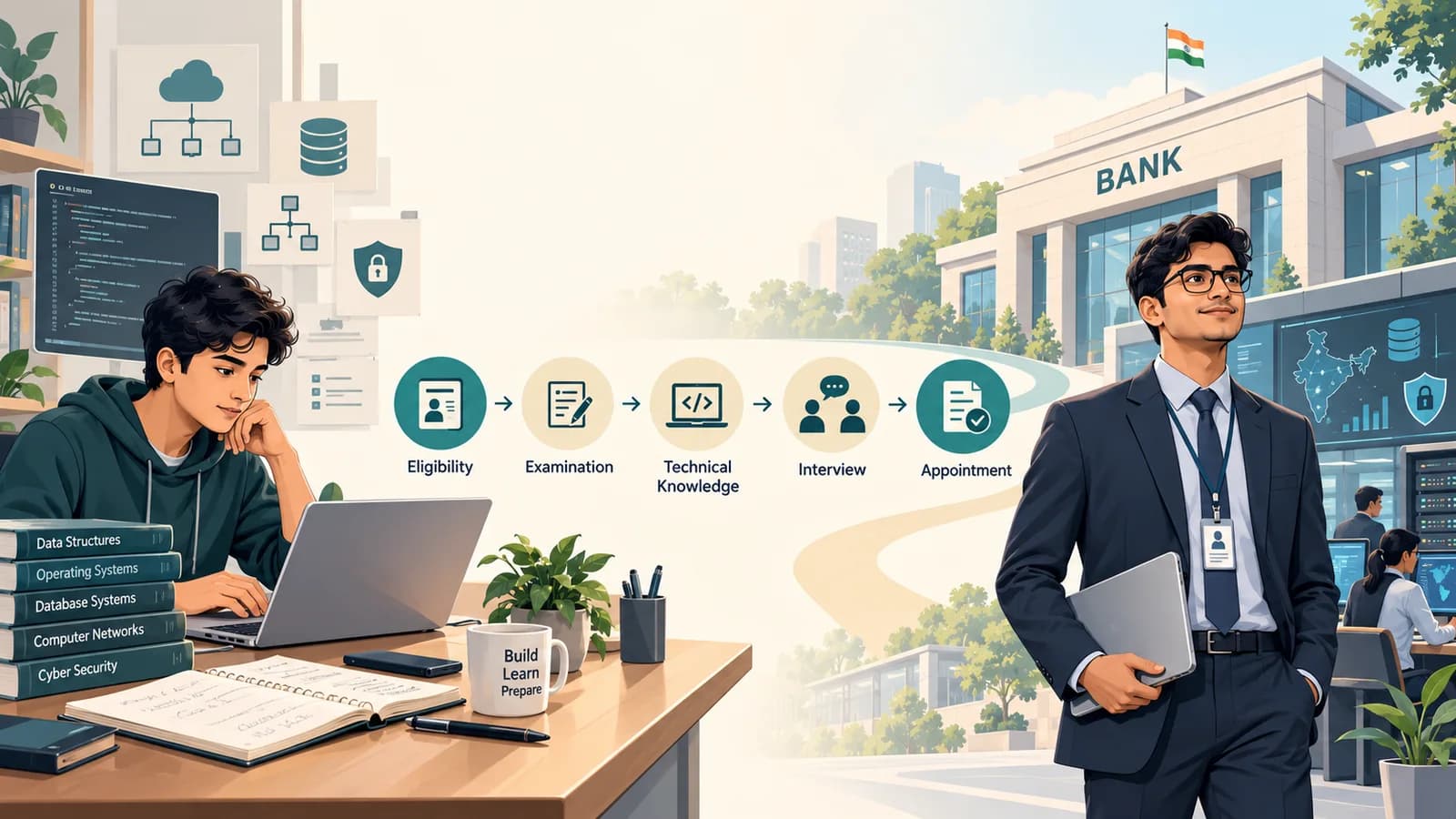 IT officer working with banking technology systems